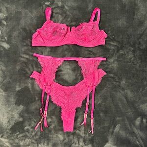 blush lingerie Iris Set in Rosy